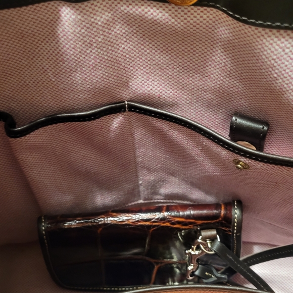 Dooney & Bourke Brown Crocodile-Embossed Tote Bag - F11 - Picture 9 of 11